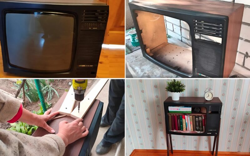 Tata postanowił nie wyrzucać starego telewizora swojej babci i zrobił z niego bardzo użyteczną rzecz do domu