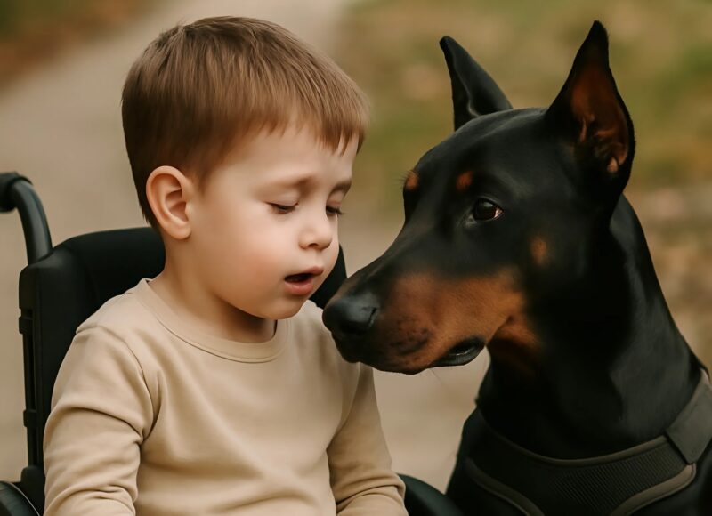 Zostawiliśmy naszego niepełnosprawnego syna z dobermanem i pół godziny później usłyszeliśmy przerażające szczekanie psa.
